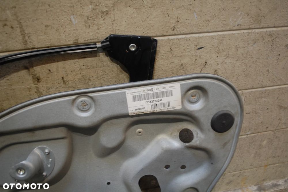 PODNOŚNIK MECHANIZM SZYBY PRAWY PRZÓD PRZEDNI 1T1837730AE VW TOURAN I - 3