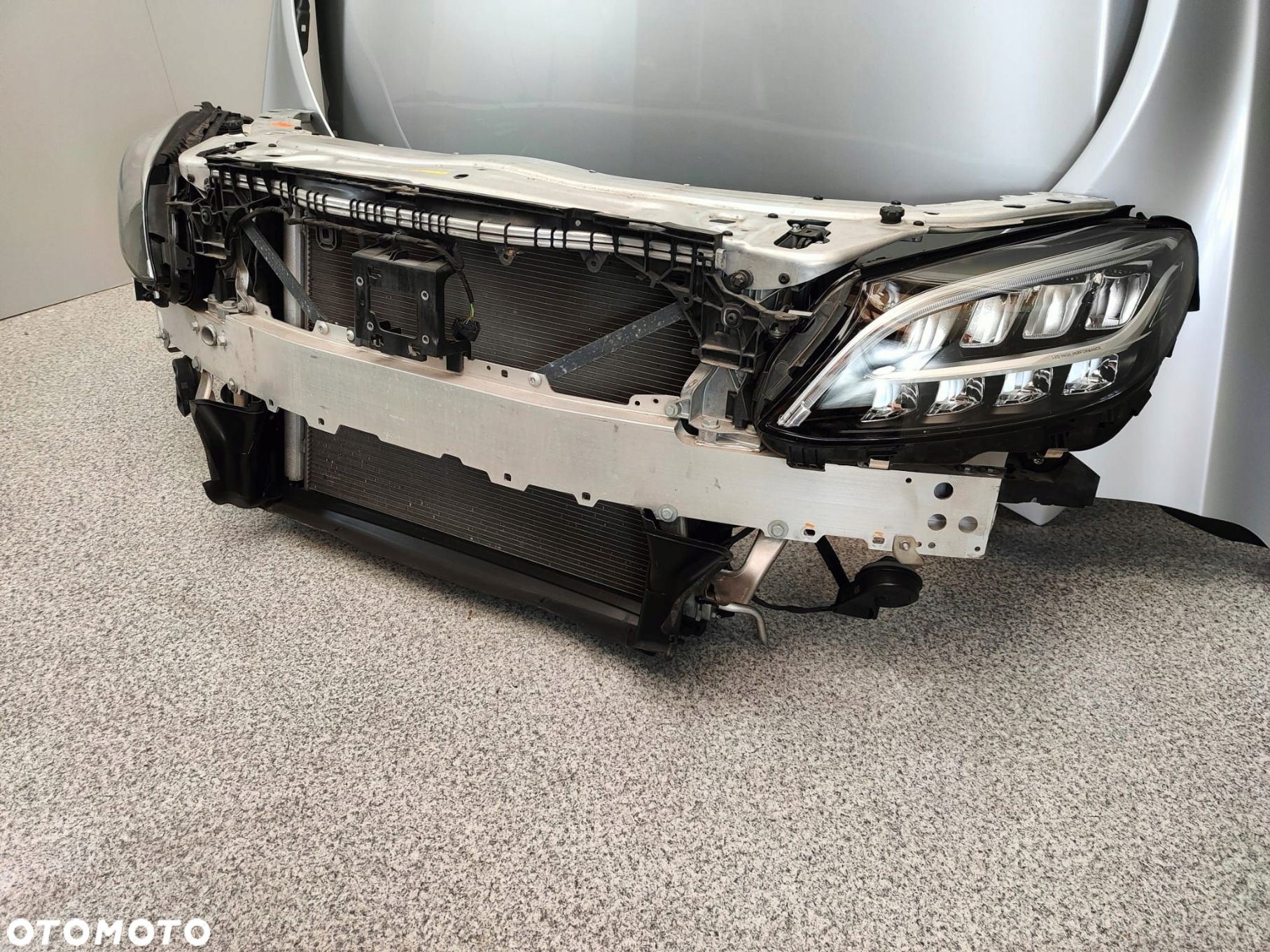 MERCEDES W205 LIFT C43 AMG PRZÓD ZDERZAK BŁOTNIKI CHŁODNICE LAMPY MASKA - 11
