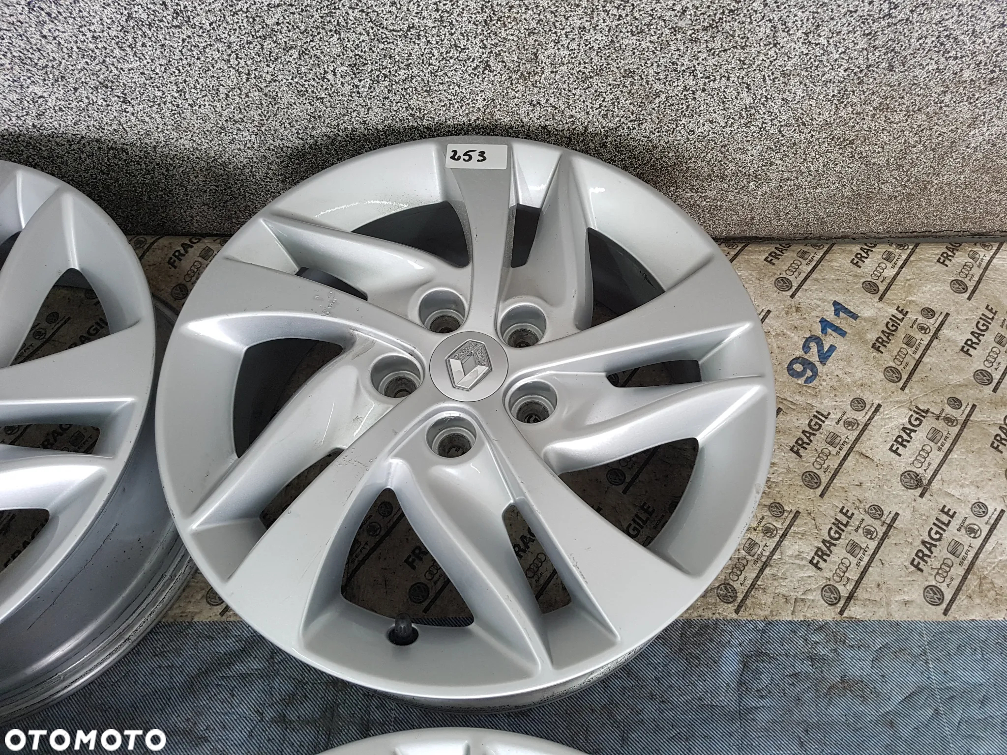 FELGI ALUMINIOWE  RENAULT KANGO II 5X108 6JX16 ET44 CZUJNIKI TMPS - 4