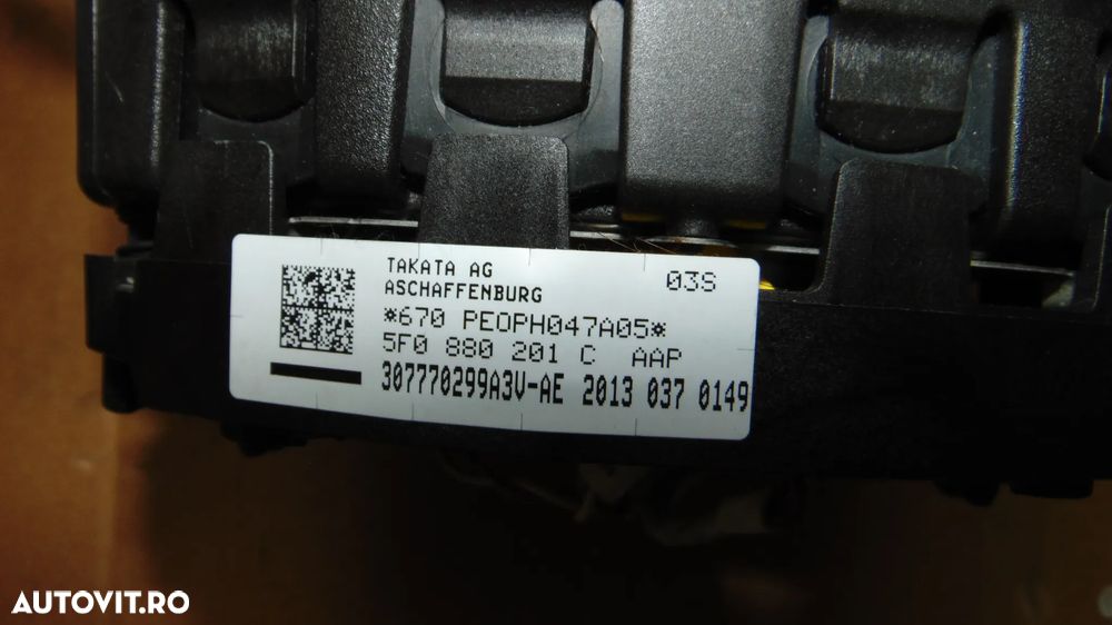 Airbag volan Seat Leon Toledo 3,Seat Ibiza 2013-2018 cod 5F0880201H-5F0880201C - 9
