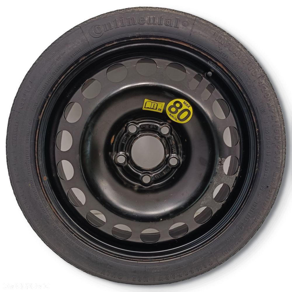 KOŁO DOJAZDOWE ZAPASOWE Opel Vectra C Astra H 115/70 R16 2160132 5x110 - 1