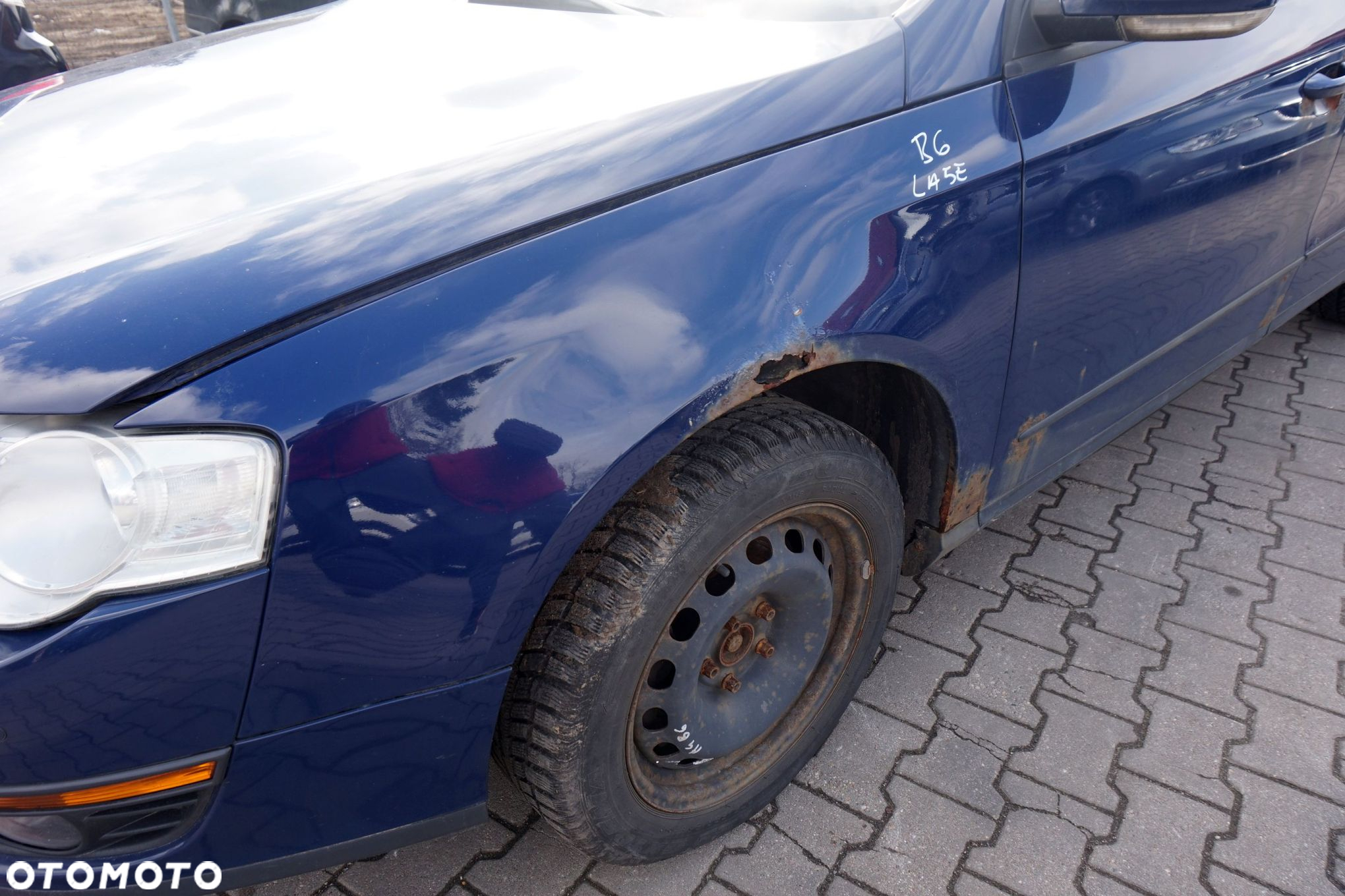 MASKA ZDERZAK BŁOTNIKI LAMPY PASSAT B6 LA5E PDC VOLKSWAGEN 2005-2010 GRANATOWY PRZÓD KOMPLETNY - 6