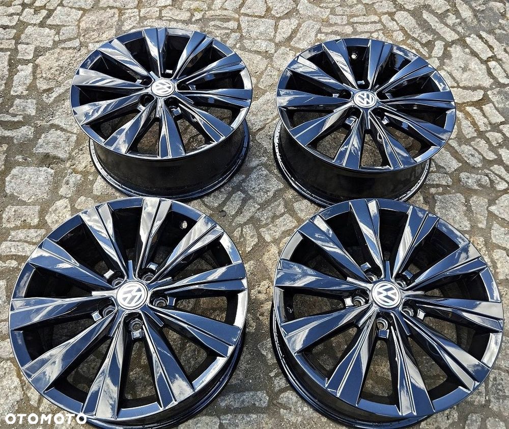 Felgi Alu 5x100 VW Polo 2G 16 Oryginał Czarne - 6