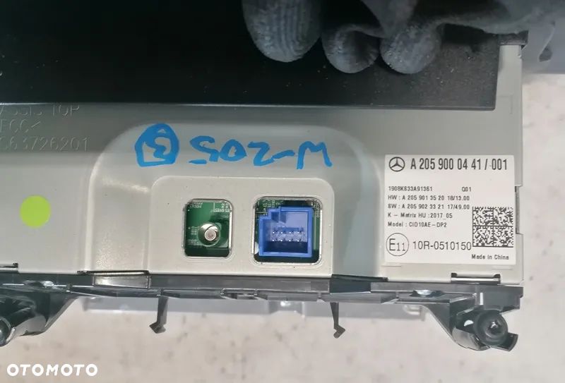 MERCEDES C-KL W205 19r WYŚWIETLACZ NAWIGACJA RADIO A2059000441 A2229002921 - 2