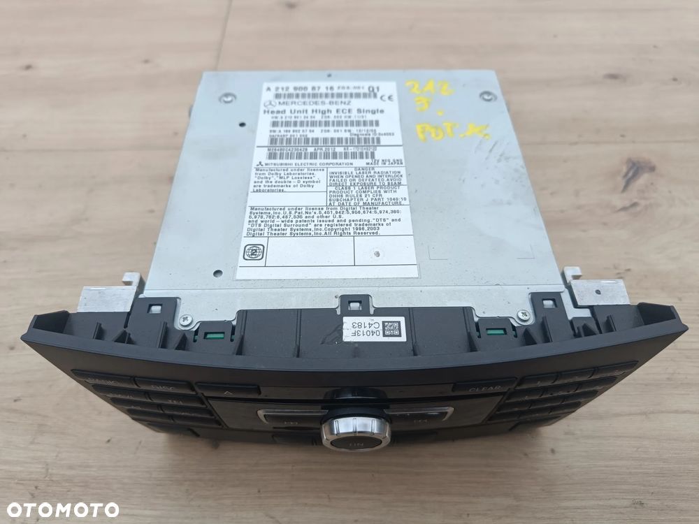 MERCEDES W207 W212 RADIO COMAND NAVI A2129008716 - 2