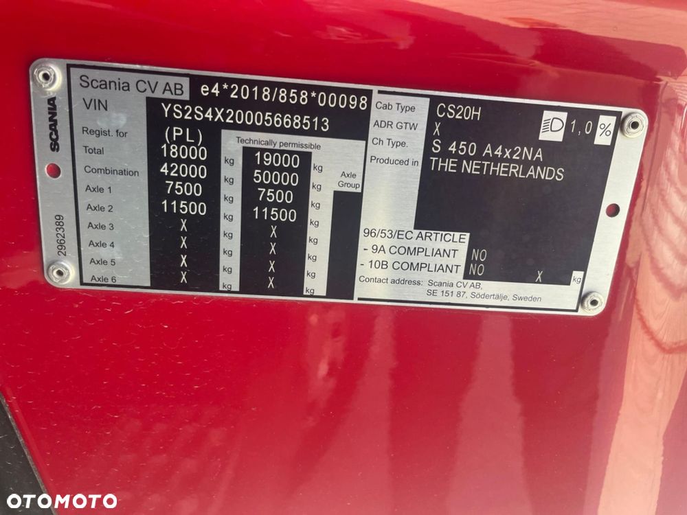 Scania S 450 A4x2NA 4 poduszki Solary Klimatyzacja - 8