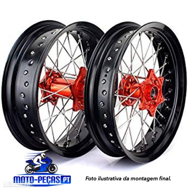 AROS 17 , RODAS SUPERMOTO , SUPERMOTARD , SUPER MOTARD , SUPER MOTO JANTES aluminio 36 furos - 2