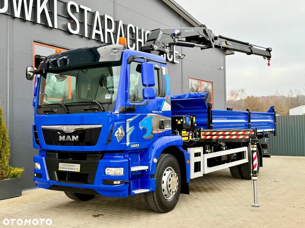 MAN MAN TGM TGL TGS 18.250 // E6 // wywrotka + HDS HMF z pilotem // 4x2 // budowlanka // kiper wywrot żuraw dzwig kran Crane - 7