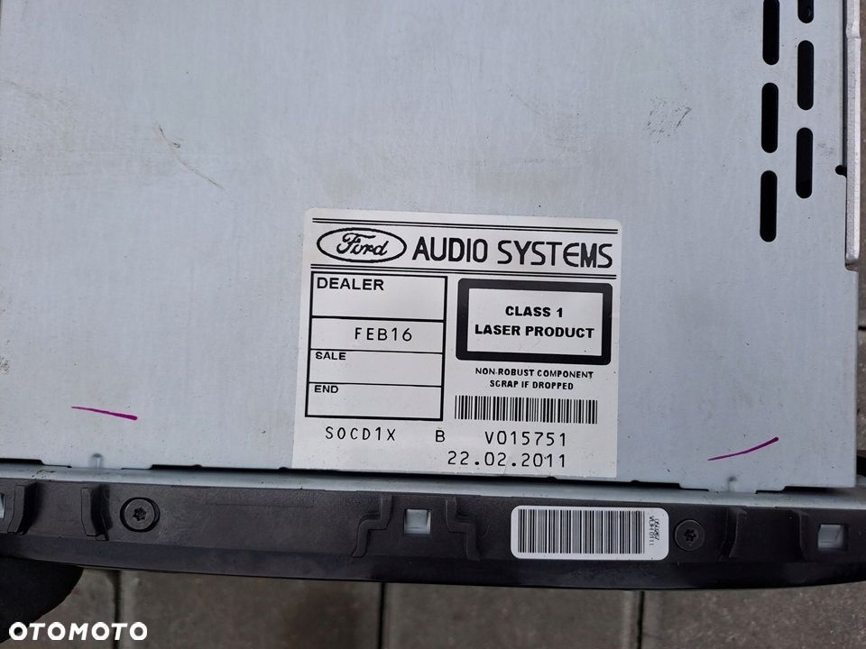 ford mondeo mk4 s-max mk1 lift 10-14r radio fabryczne cd sony bs7t-18c939 - 2