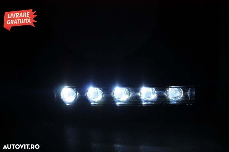 Carcasa faruri Alb cu Lumini de zi dedicate LED DRL Mercedes G-class W463 (1989-20- livrare gratuita - 14