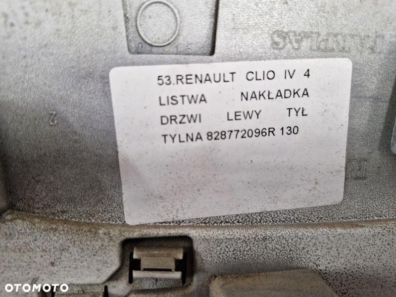 RENAULT CLIO IV LISTWA NAKŁADKA DRZWI LEWY TYL TYLNA 88772096R - 9