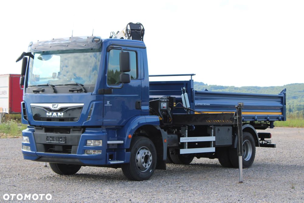 MAN TGM 15.290 Nowy 3-stronny WYWROT Żuraw HDS Hiab 099 BS-2 HiDuo Sterowanie radiowe 5,6 funkcja Kiper Wywrotka - 10