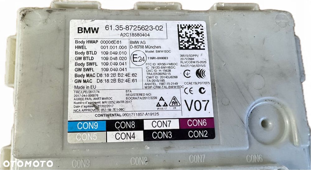 M82 BMW X3 G01 MODUŁ STEROWNIK FEM BDC 8725623 - 10