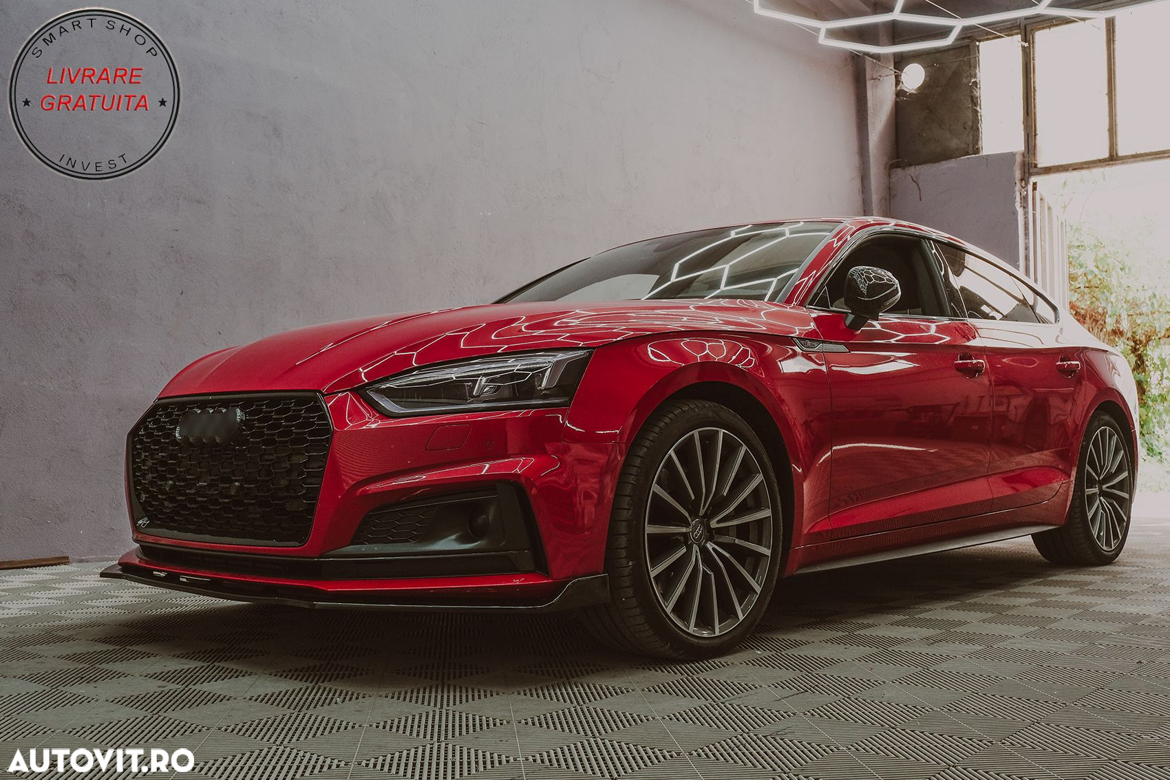 Grila Centrala Audi A5 F5 (2017-2019) RS Design Negru Lucios- livrare gratuita - 14