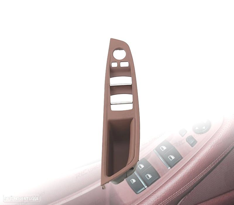 PUXADOR MOLDURA BOTOES DE PORTA PARA BMW SERIE 5 F10 F11 CASTANHO WINE - 1