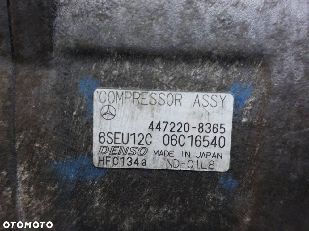 SPRĘŻARKA KLIMATYZACJI MERCEDES W168 A170 1.7 CDI A KLASA 447220-8365 - 2