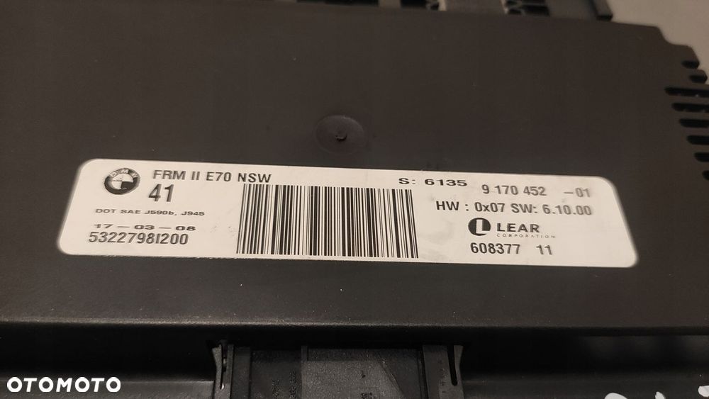 BMW X5 E70 E71 MODUŁ STEROWNIK ŚWIATEŁ LEAR FRM ORYGINAŁ BDB - 8