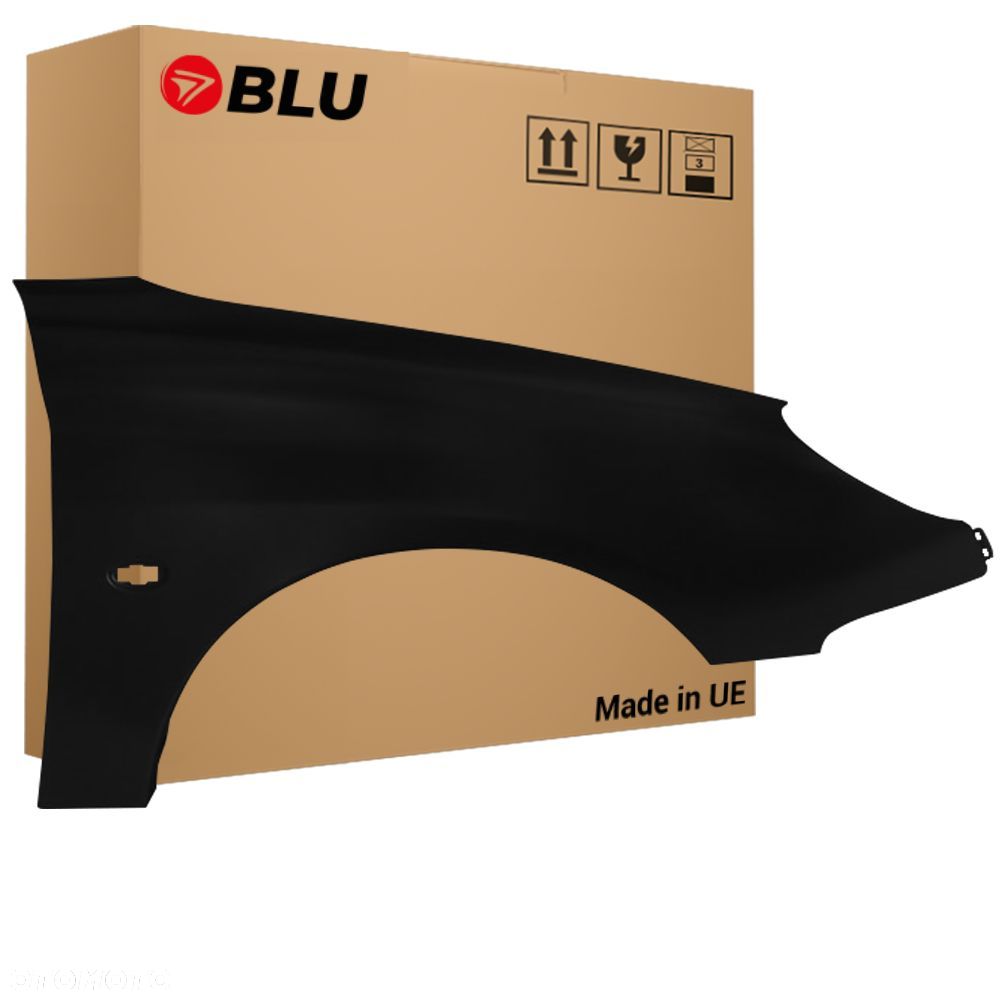 BLU Błotnik PEUGEOT 206 CC EXY Prawy Przód Czarny 1998-2009 NegroOnix - 1