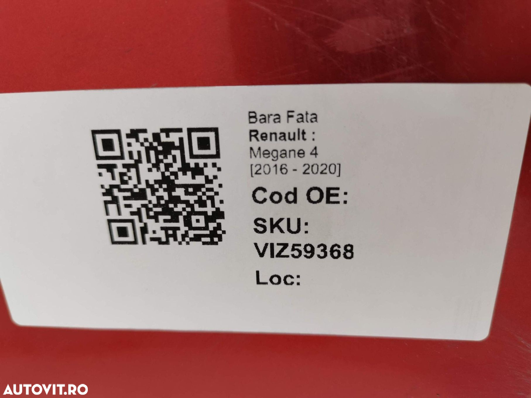 Bara Fata Renault  Megane 4 [2016 - 2020] Originala Avariata - 8