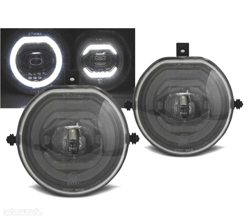 FARÓIS NEVOEIRO PARA MINI COOPER F54 F55 F56 F57 LUZ DIURNA LED PRETO - 1