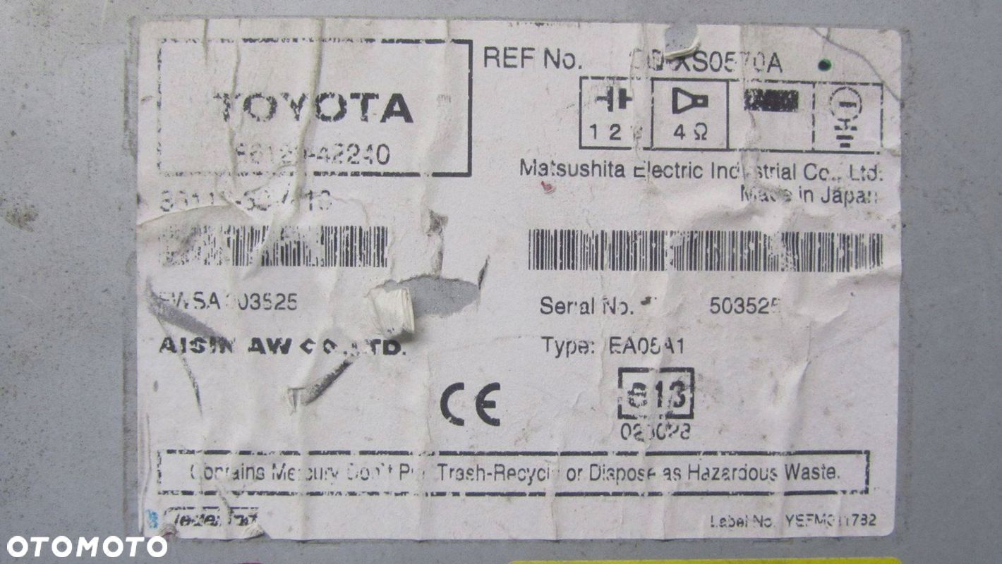 TOYOTA RAV-4 III RADIO 86120-42240 06- - 4