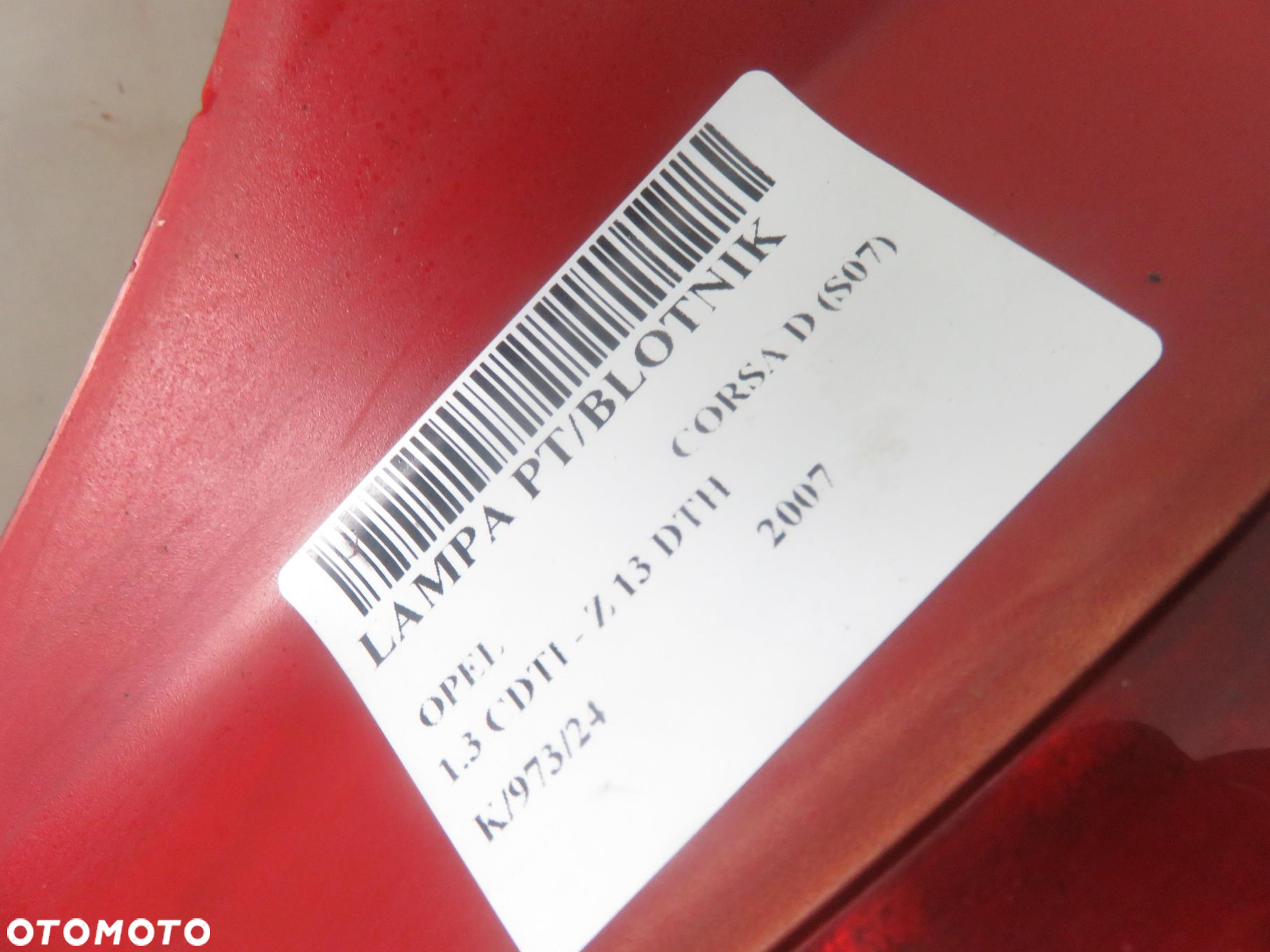 LAMPA PRAWA TYLNA OPEL CORSA D (S07) 89038961A - 6