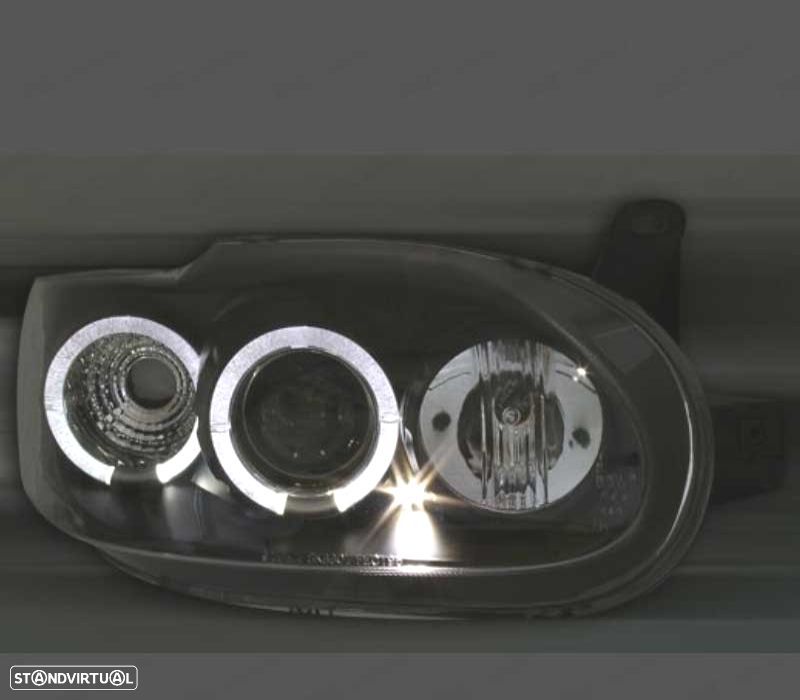 FARÓIS FORD ESCORT 95-00 ANGEL EYES FUNDO PRETO - 3