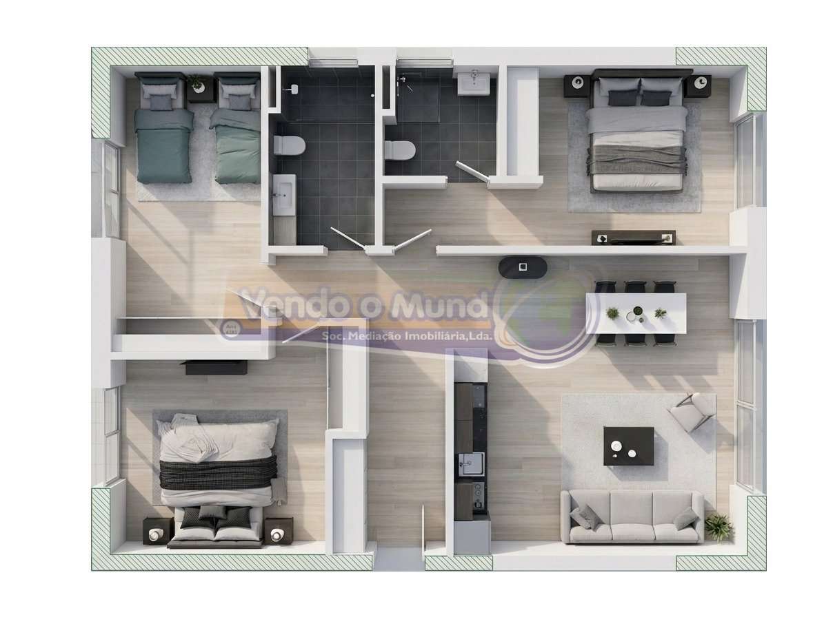 Apartamento T3 em Benavente (B650) - Grande imagem: 2/9