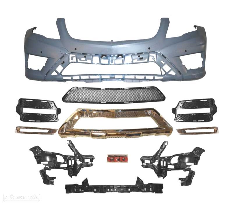 PARA-CHOQUES FRONTAL MERCEDES GLK X204 13-17 LOOK AMG PDC - 2
