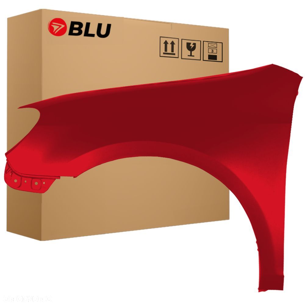 BLU Błotnik VOLKSWAGEN VW GOLF VI 6 VARIANT KOMBI LY3D lewy przód czerwony 2008-2016 TornadoRot - 1