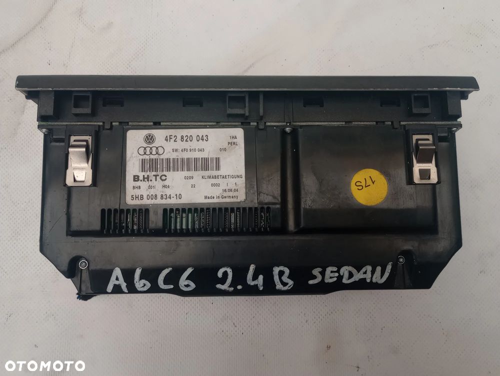 Audi A6 C6 Panel Sterowania Klimatyzacji 4F2820043 - 2