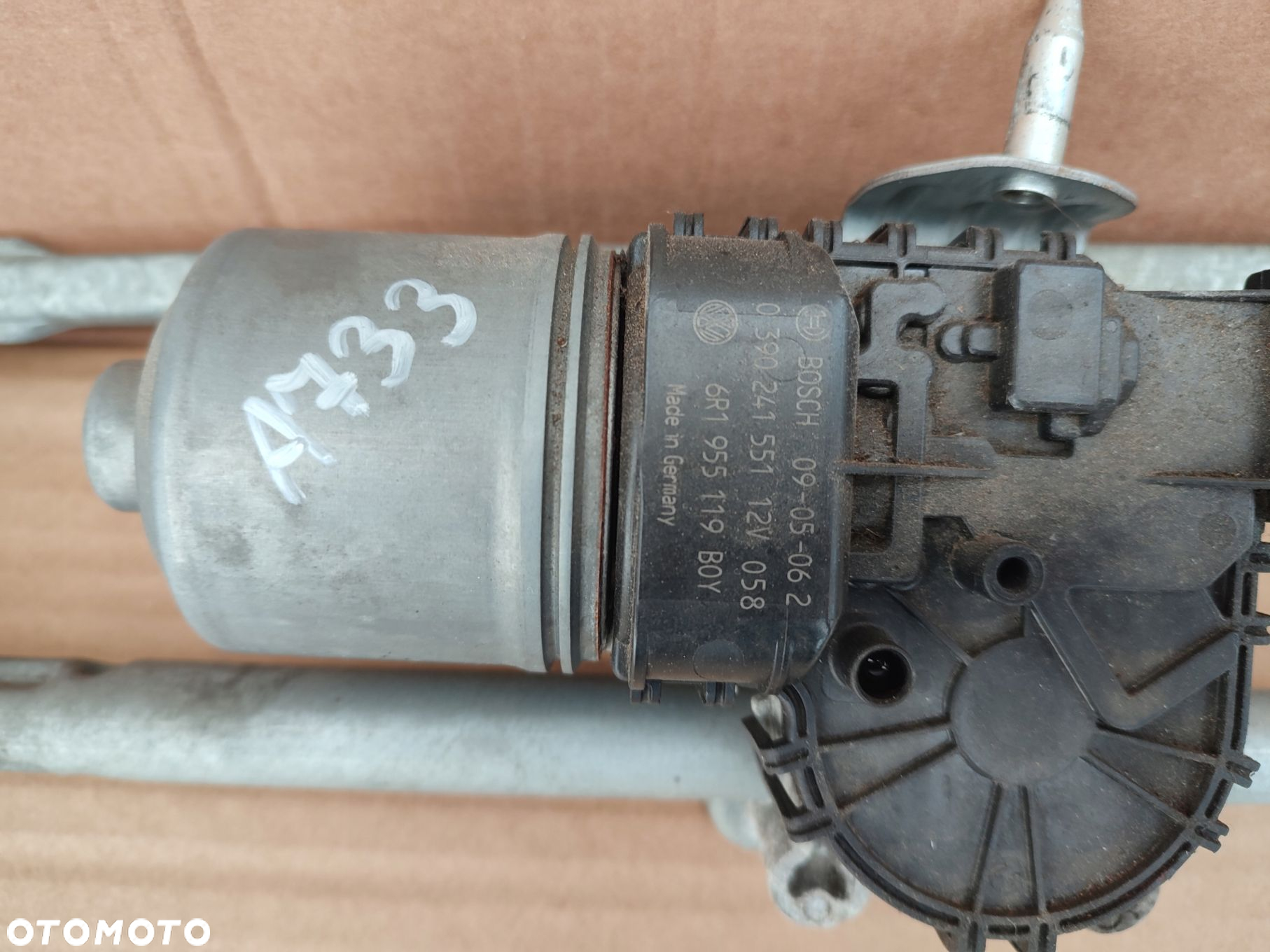 Mechanizm silniczek wycieraczek VW POLO V 6R EUROPA ORYGINAŁ 130TYS PRZEBIE - 6