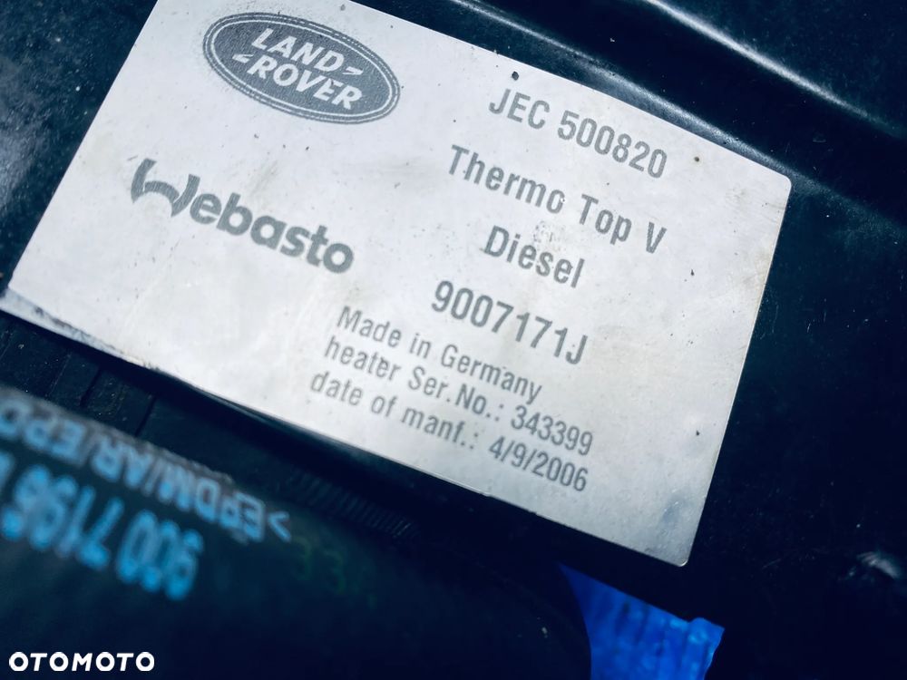 WEBASTO OGRZEWANIE POSTOJOWE KOMPLETNE LAND RANGE ROVER DISCOVERY SPORT L320 2.7D V6 ; JEC500820 9007171J ORYGINAŁ - 11