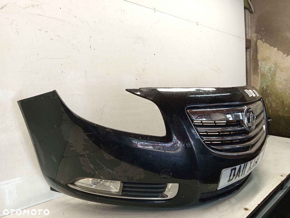 + ZDERZAK PRZÓD PRZEDNI OPEL INSIGNIA A I 1 Z22C CZARNY HALOGENY - 3