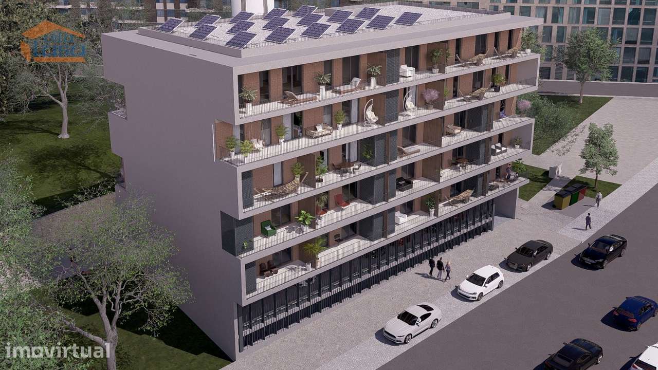 T-2+1 Novo c/ varanda 46.53m2 e lugar de garagem no centro de Armaç...