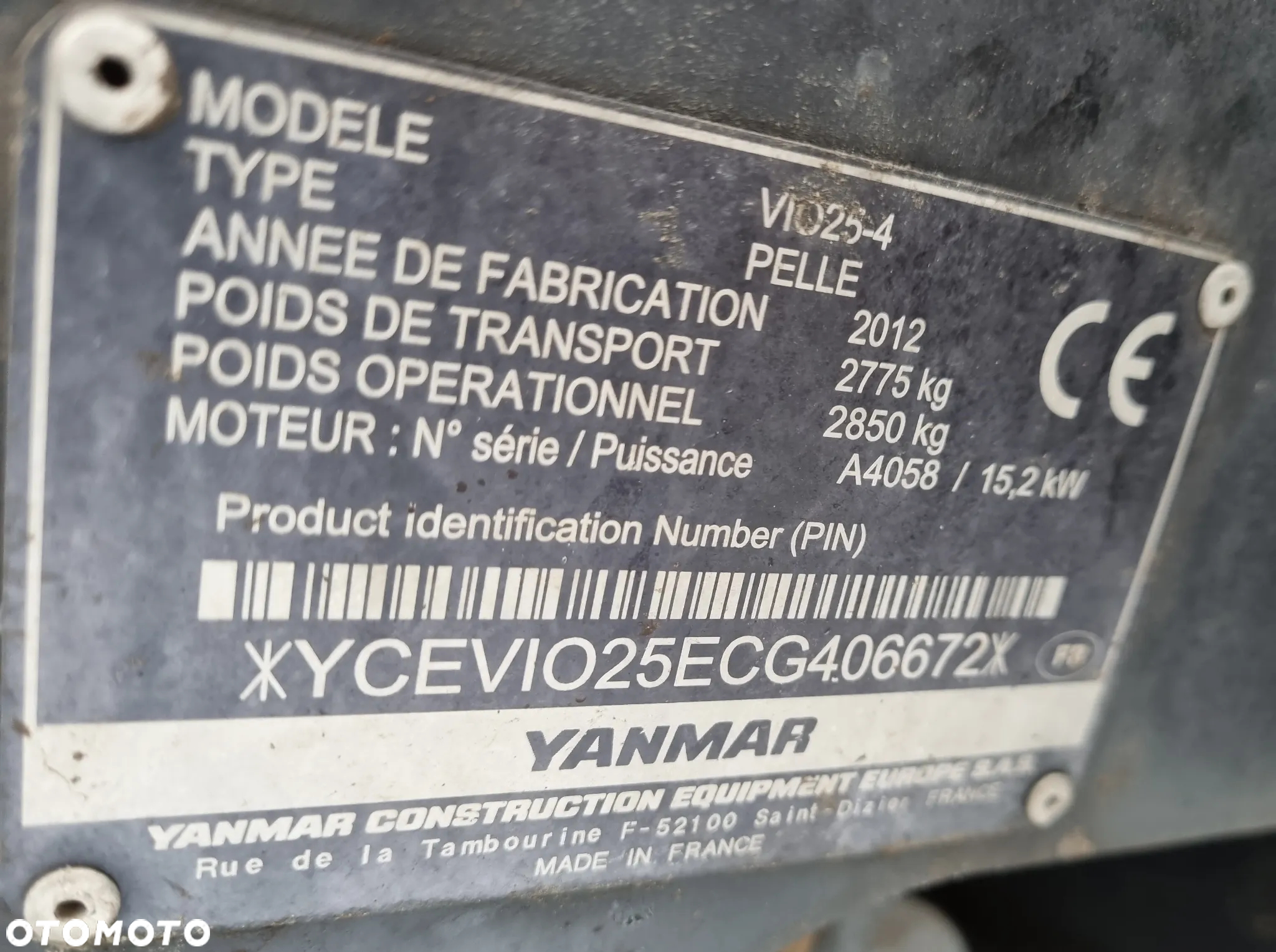 Yanmar VIO25-4 Mini Midi Koparka - 6