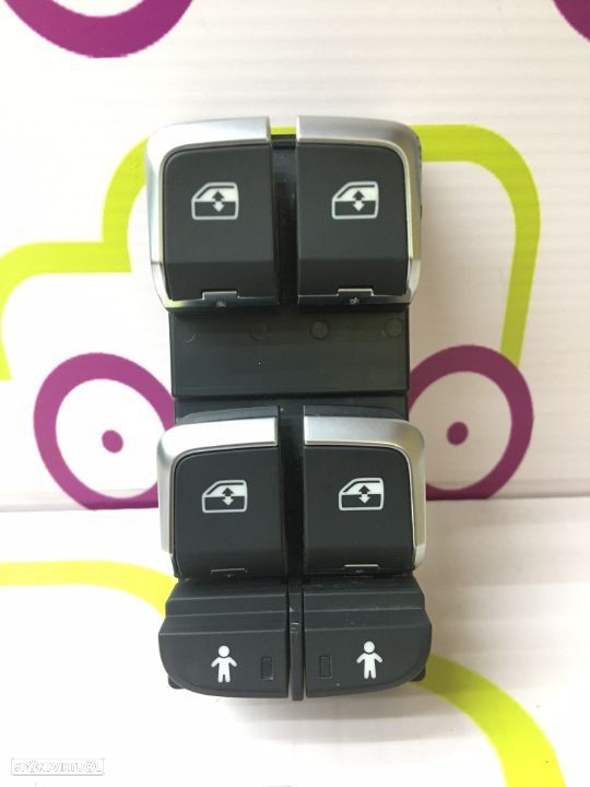 Comando de Vidros Frt / Esq Audi	A3 de 2016 - Ref : 8V0959851L - NO320050 - 2