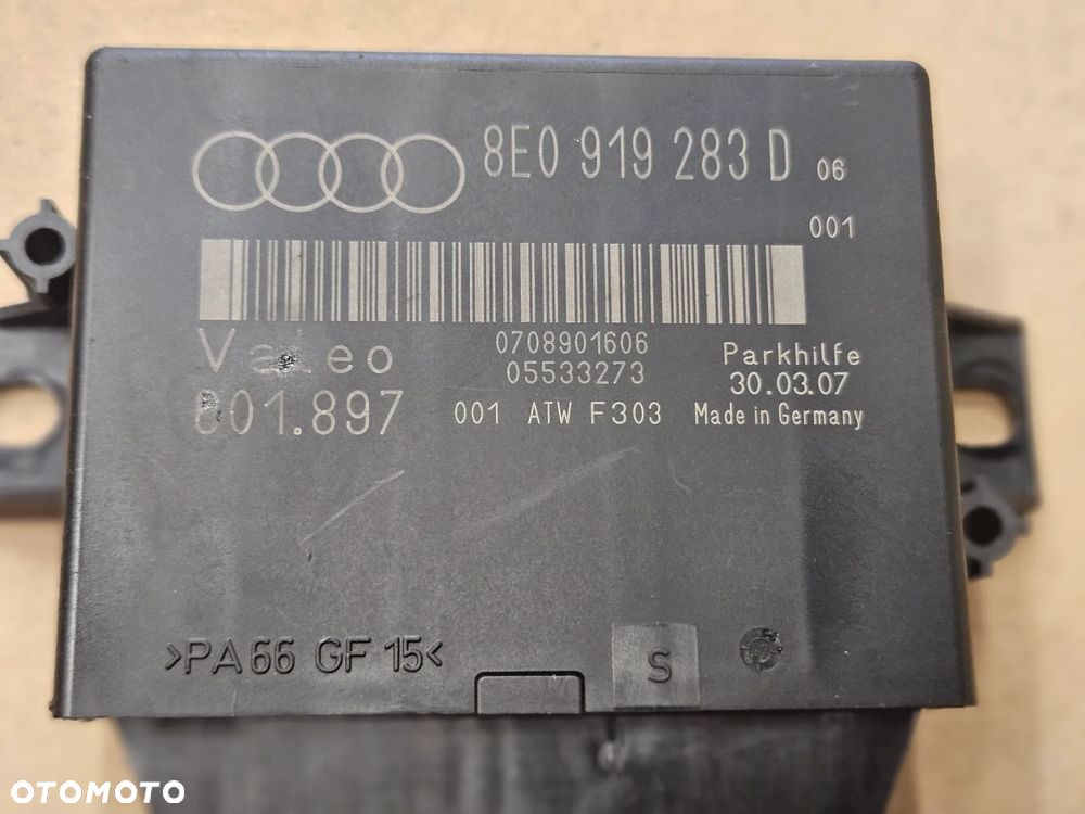 Audi A4 B6 B7 moduł sterownik parkowania PDC  8E0919283D - 1
