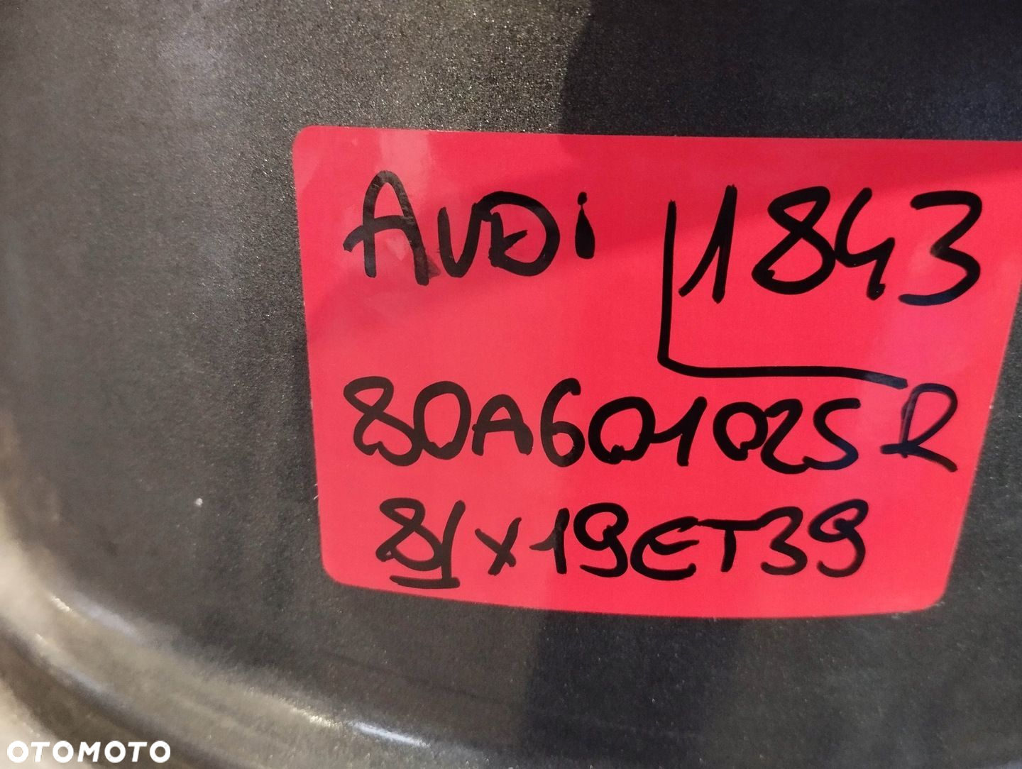 AUDI Q5 5X112 80A 601025 R 8J X 19 ET 39 1SZT FELGA ALU - 3