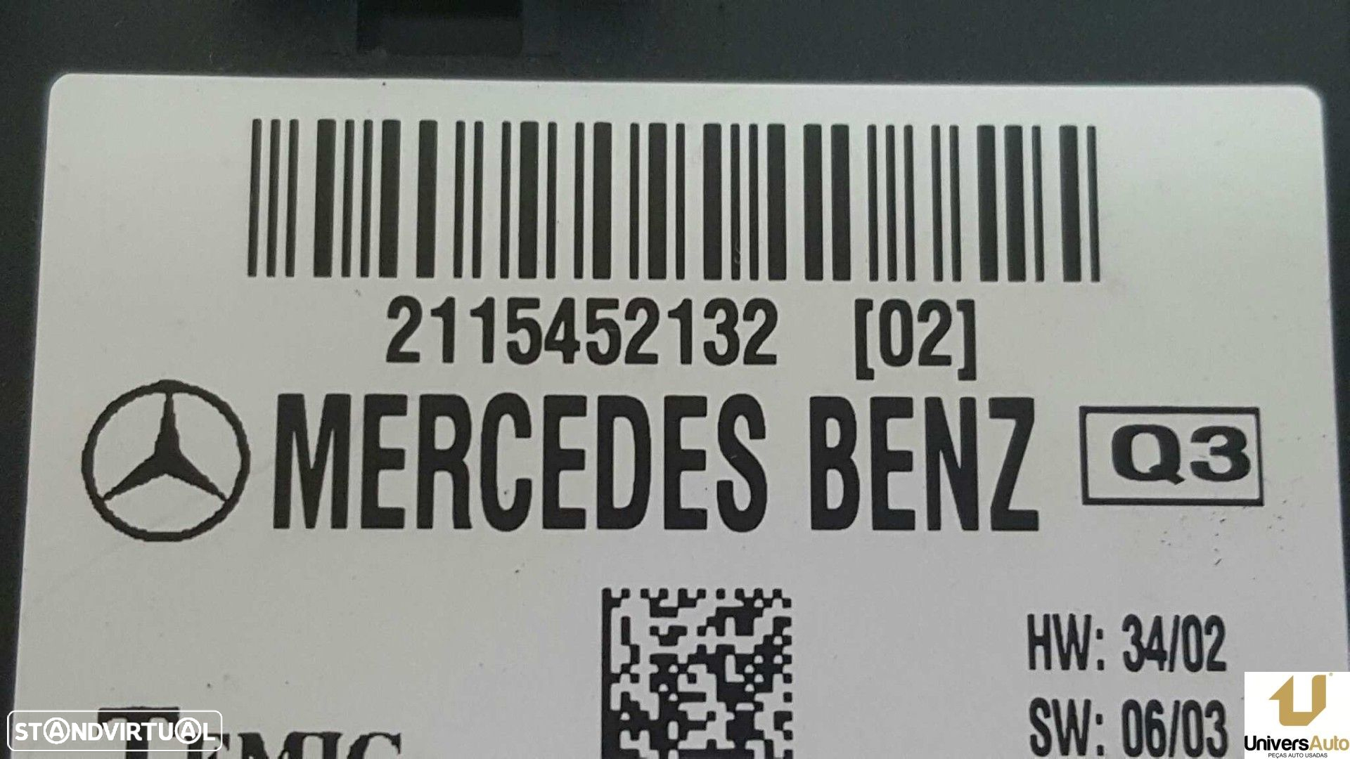 MÓDULO ELETRÓNICO MERCEDES CLASE E (W211) BERLINA E 320 CDI (211.026) - 3