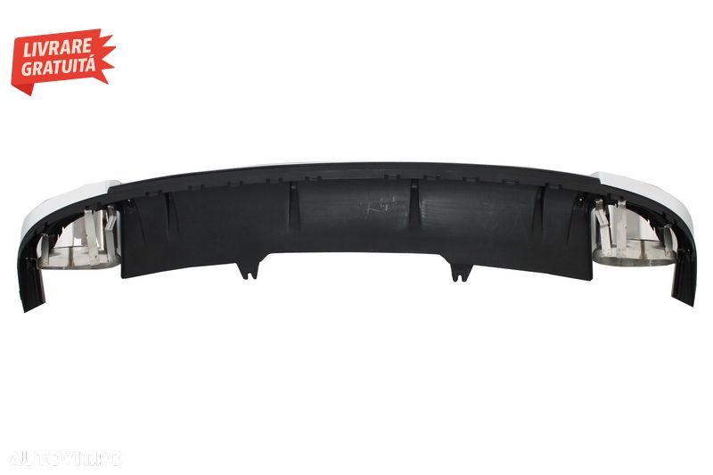 Difuzor Bara Spate si Ornamente Evacuare Audi A4 B9 8W (2016-2018) Sedan Avant RS4- livrare gratuita - 4
