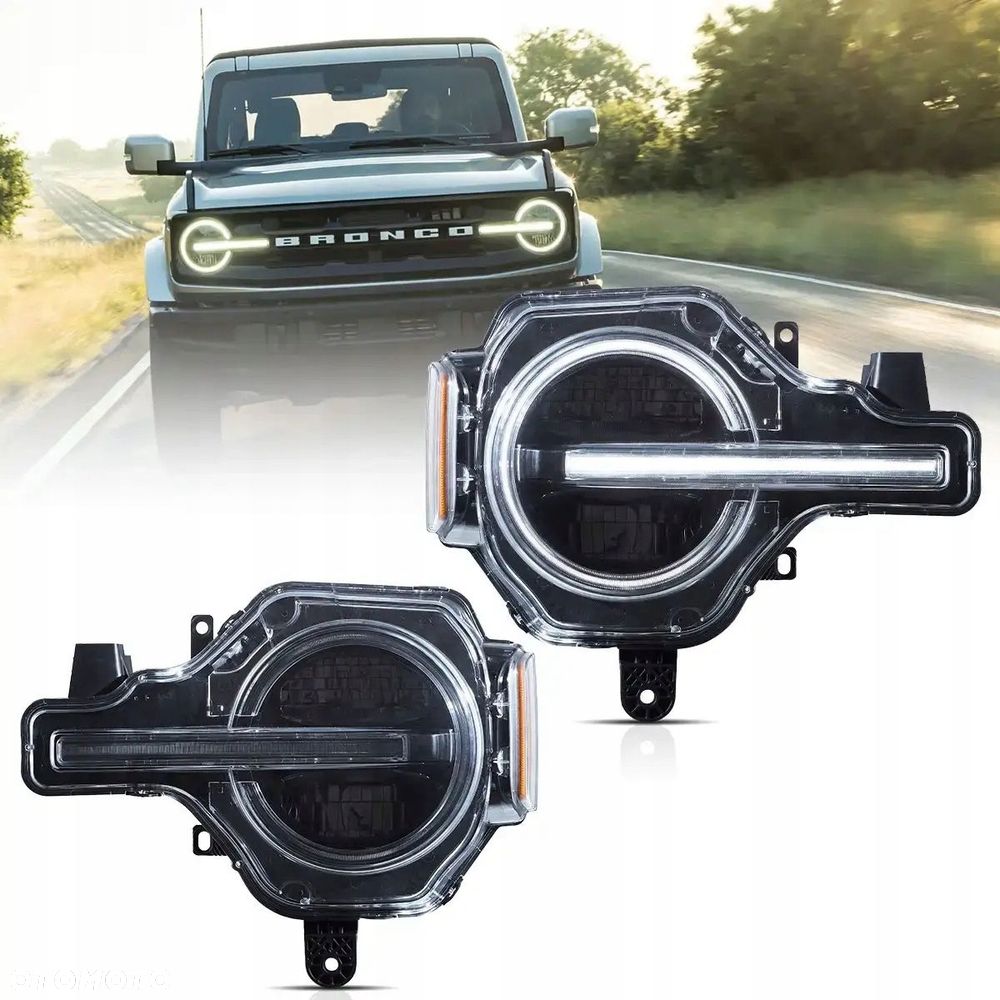 Reflektory Lampy L+R Vland LED Tuning Black Ford Bronco VI mk6 u725 - 5