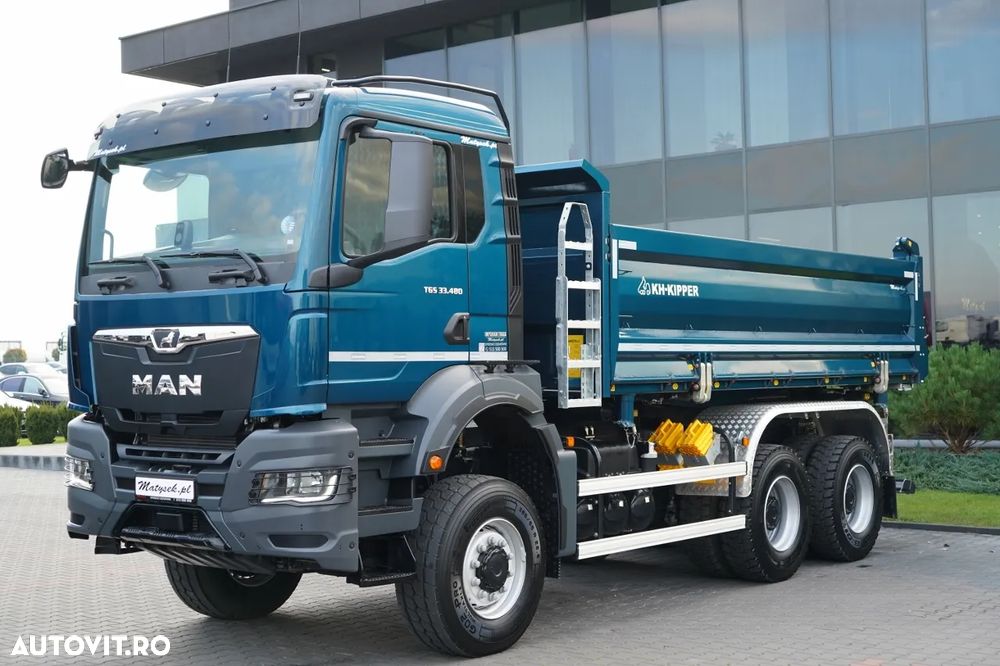 MAN TGS 33.480 / 6X6 / BASCULATOR 3 LATE / BORDMATIC / HYDROBRA / KH KIPPER / AUTOMAT / NOU / DISPONIBIL IMEDIAT / - 13