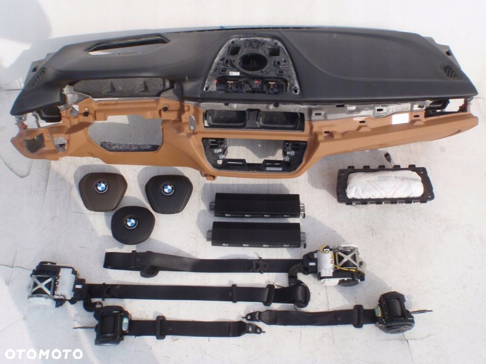 BMW 5 G30 G31 6 G32 M DESKA KONSOLA KOKPIT PULPIT PÓŁKA PARAPET AIRBAG PODUSZKI PASY PAS naprawa !!! - 1