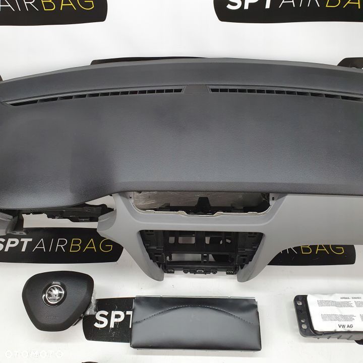 SKODA OCTAVIA III 3 5E0 DESKA ROZDZIELCZA KONSOLA KOKPIT PULPIT PODUSZKI AIRBAG AIR BAG PASY KIT SET - 3