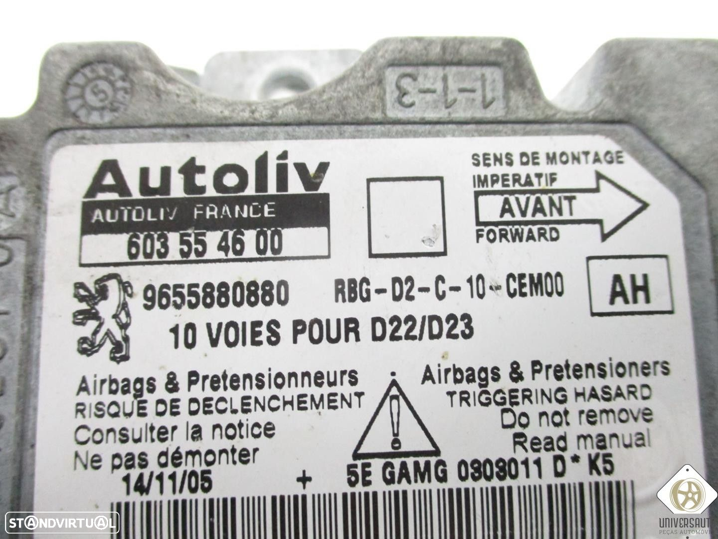 CENTRALINA AIRBAG PEUGEOT 407 SW 2006 - 3