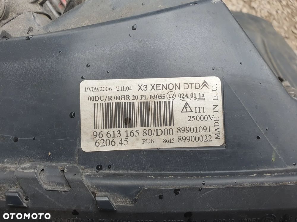 CITROEN C5 LIFT REFLEKTOR LAMPA PRAWY PRZÓD PRAWA PRZEDNIA XENON 9661316580 ORYGINAŁ - 6