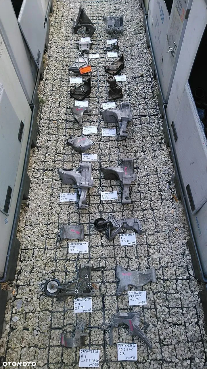 VW ŁAPY NR1 0-650  VOLKSWAGEN AUDI SEAT SKODA ALUMINIOWE ŁAPA MOCOWANIE PODSTAWA - 24