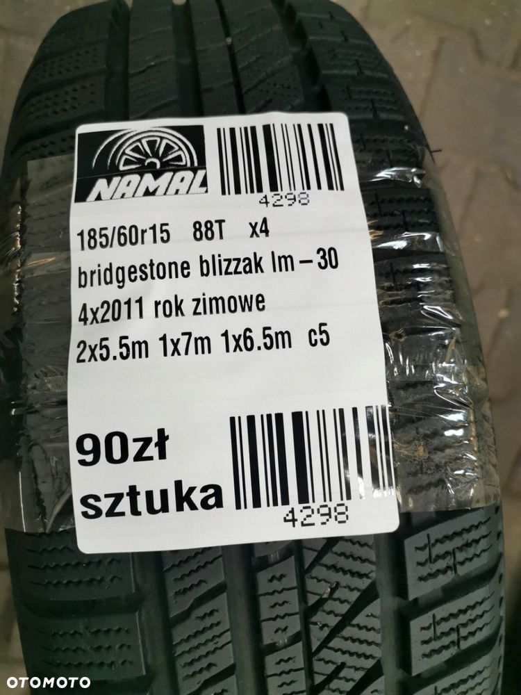 185/60R15 bridgestone zimowe 6,5mm 4298 - 8