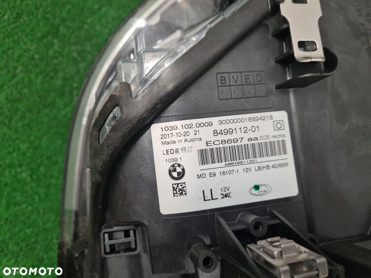 BMW 5 G30 G31 LAMPA PRZÓD LED PRAWA LEWA 8499112 8499111 EU - 7